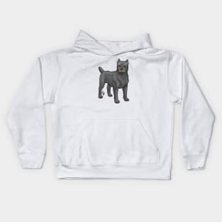 Dog - Cane Corso - Cropped Gray Kids Hoodie